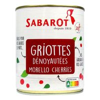 Griottes dénoyautées en conserve boîte de 425g Sabarot