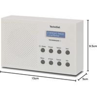 TechniSat TECHNIRADIO 3 - Dab Radio Portable Dab+,FM,Radio-réveil,Design de Bloc Blanc