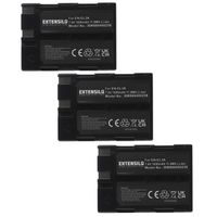 EXTENSILO 3x Batteries remplacement pour Nikon EN-EL3, EN-EL3a pour appareil photo, reflex numérique (1600mAh, 7,4V, Li-ion) 