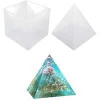Pyramide Moule en Silicone - Epoxy Transparente Grand Moule Pyramide Cadre en Plastique pour l'Artisanat en Résine DIY