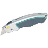 Cutter lame trapèze Pro quick-system - WOLFCRAFT - Couteau utilitaire professionnel à changement rapide - Gris