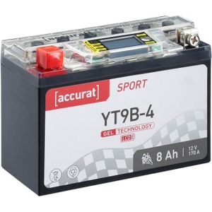 BATTERIE VÉHICULE Batterie moto YT9B-4 8Ah Gel Accurat 12V 170 A 150