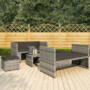 Salon De Jardin Gris Blanc Achat Vente Pas Cher