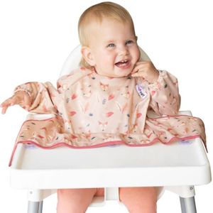Bavoirs bébé Fille Garçon Tout-petit Alimentation Imperméable à manches  longues pour bébés Smock All Over Bib, 6-36 mois