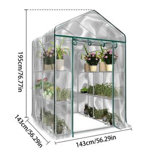 SERRE DE JARDINAGE B Cover-Couverture de plantes de serre de jardin à grille en PVC, étanche, anti-UV, balcon, haute qualité, sa
