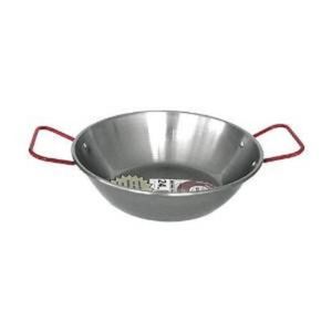 /Ø 28 cm Fabriqu/é en Espagne Po/êle /à Pa/ëlla Profonde Acier /Émaill/é Vitrifi/é Plat /à Paella 4,3 L Rev/êtement Antiadh/ésif Wok avec Poign/ées Menax
