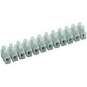 1 barette de 12 dominos souple connexion électrique 4mm² BLANC NEUF