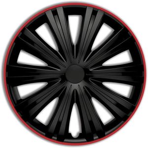 Ensemble d'enjoliveurs de roue J-Tec 4 pièces GTR Carbon 16 pouces noir