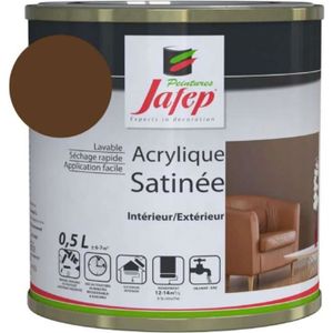 PEINTURE - VERNIS Peinture acrylique satinée chocolat  0,5l  0,5 L