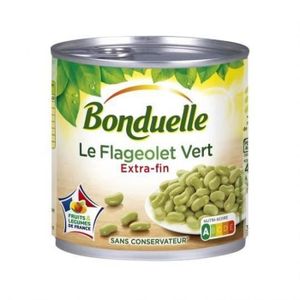 LÉGUMES VERT LOT DE 4 - BONDUELLE - Flageolets Verts Extra-Fins - boite de 800 g