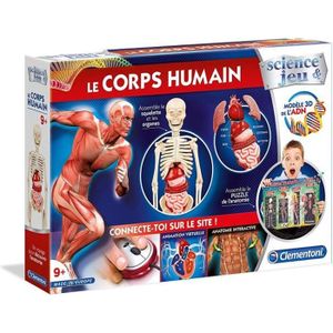 89 Pièces Puzzle Corps Humain Double Face Anatomy Play Set Toy