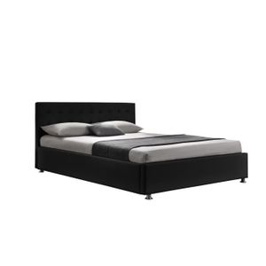 Lit Led Avec Coffre De Rangement Ava 160x200 Gris Achat