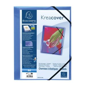 4 Pochettes Plastique Oxford à Rabats - Format A4 Transparentes