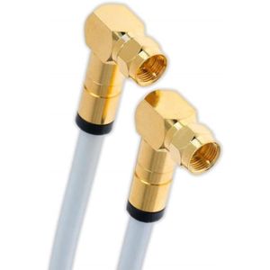 3m HD sat Câble 135 DB F Compression Connecteur or connecteur étanche coaxial 130