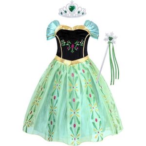 DÉGUISEMENT - PANOPLIE Jurebecia Filles Princesse Robe Frozen Costume Enfants Carnaval Pâques Fête D'anniversaire De Noël Halloween Robe