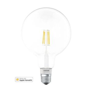 OSRAM Smart+ Ampoule LED à Filament Connectée - E27 Globe - Dimmable Blanc Chaud 5,5W (=50W) - Compatible Bluetooth Apple HomeKit