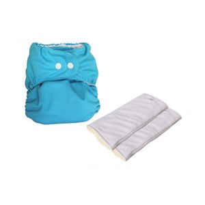 COUCHE LAVABLE Kit d'essai Couches Lavables - So Easy - Taille Unique (3-15 kg) - Turquoise