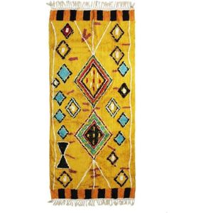 tapis berbere color 160 x 230 cm jaune cdiscount maison
