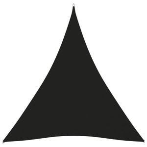 VOILE D'OMBRAGE Voile de parasol triangulaire - ZJCHAO - Tissu Oxford enduit de PU - Noir - Protection UV et résistance à l'eau