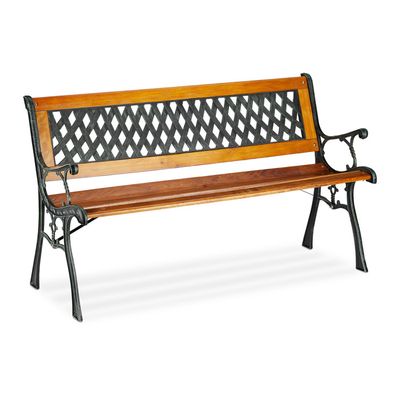 Banc De Jardin 2 Places Avec Coffre De Rangement – Bois De Sapin Marron Foncé, 115 Cm, Idéal Terrasse Balcon Ou Extérieur Abrité