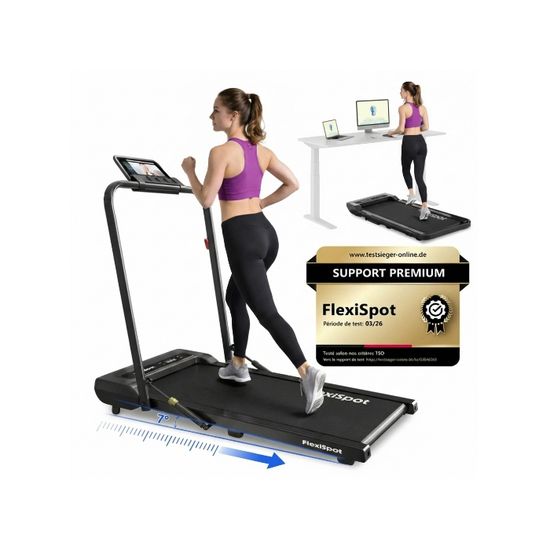 Tapis De Course Pliable 12 Km/h - Tapis De Marche Inclinable 10% Avec Moteur 5,0 CV, Charge 120 Kg - Walking Pad Silencieux Pour Maison, Bureau - 4