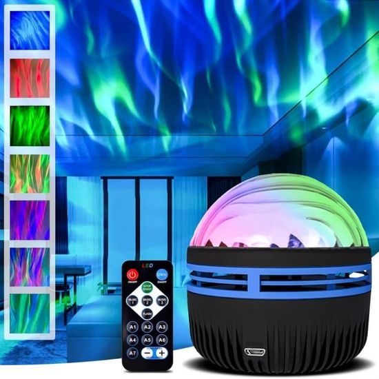 ERSHI-Projecteur 2 En 1 Pour Aurores Boréales Et Vagues De Mer Projecteur Led Ciel Etoile Projecteur De Lumiere Boreale Project 1