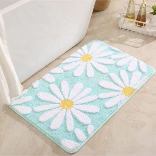 Tapis De Bain Antiderapant,Tapis Salle De Bain En Microfibre Chenille Douce Tapis De Bain Absorbant Lavable En Machine 40 X 60 Cm Gris Clair 95465435