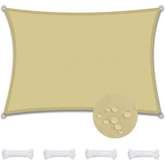 Voile D'Ombrage 45x600cm - Protection UV & Imperméable | Pour Terrasse, Jardin, Piscine