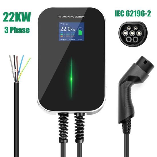 EV Type 2 Câble de Charge pour Station de Voiture Électrique 32A 22KW