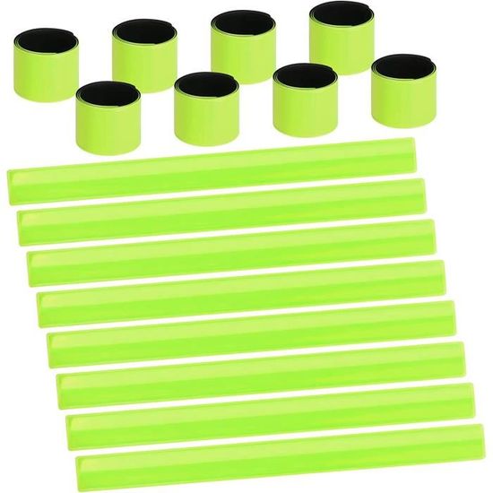 Lot De 4 Brassards Réfléchissants Haute Visibilité – Sangle Velcro Réglable, Confortable, Pour Course, Vélo, Marche Nocturne – Rose/rouge