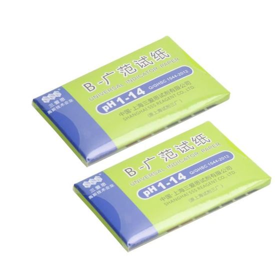 2 Boîte Test de PH Papier Indicateur Universel 1-14 pour Eau Urine Soap 