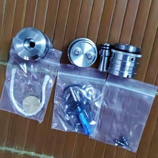 YFTK Ersatz-Deck V2 Für FEV Flash E-Vapor V4.5S+ RTA – 23mm, Silber, Für Boro Systeme
