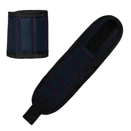 Support Magnétique Pour Poignet – Plaque Aimantée 45x27 Mm, Bracelet Velcro Ajustable – Pour Vis, écrous, Outils Pendant Le Bricolage