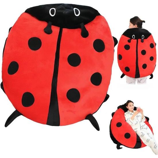 Wearable Ladybug Pillow, 60-100Cm Oreiller De Coccinelle