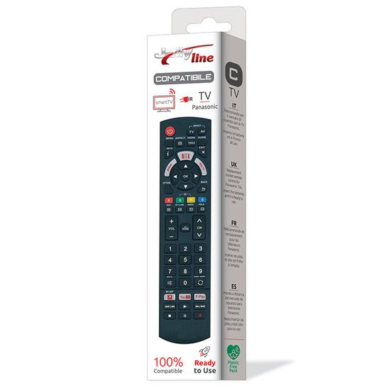 Télécommande Panasonic Avec Touche Netflix - Occasion, Fonctionnelle, Modèle Noir