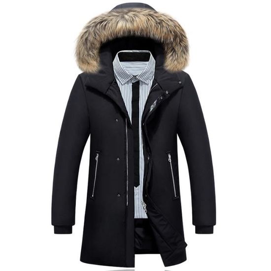 Manteau long fourrure homme 2025