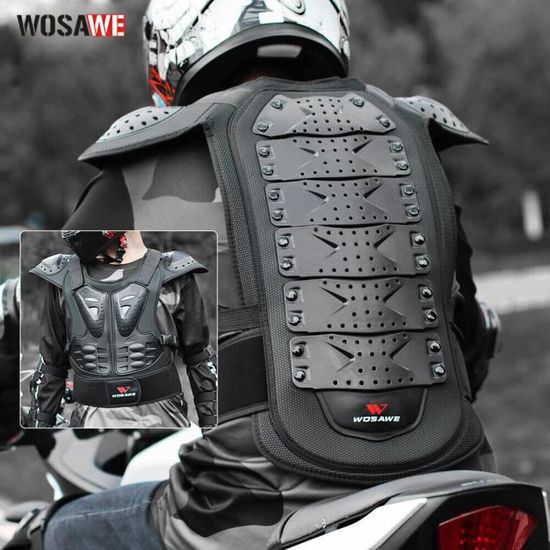 Motorcycle Body Armor Vest Spine Chest Protector MTB Back Guard