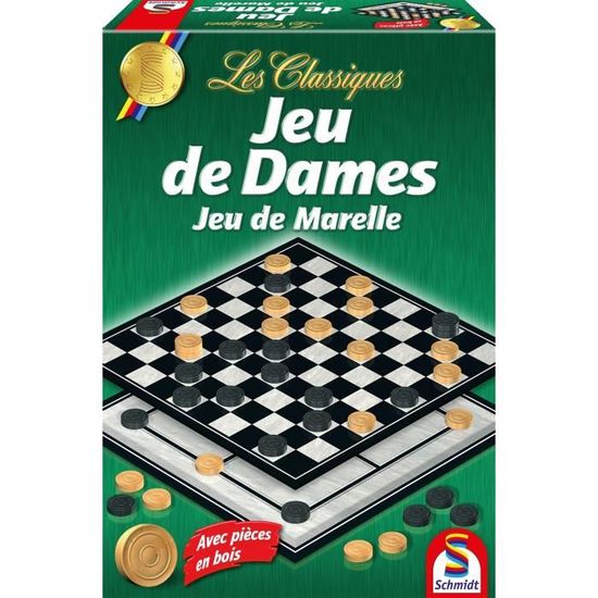 Jeu de Dames - Jeu de société - Classic line - SCHMIDT AND SPIELE -  Cdiscount Jeux - Jouets