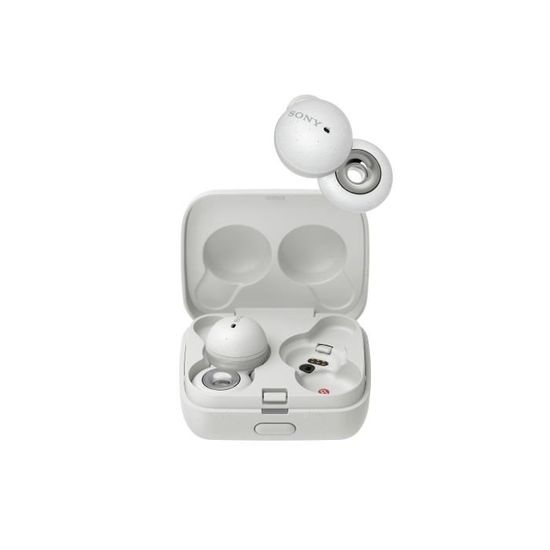Écouteurs Bluetooth sans fil SONY LinkBuds WFLS900 - Autonomie jusqu'à 17,5 h - Blanc