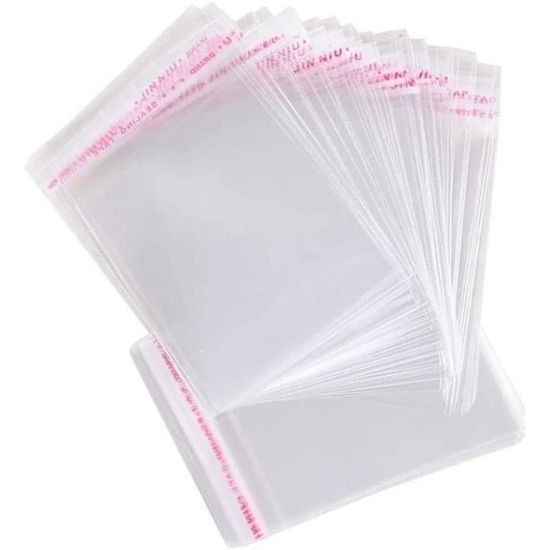 Lot De 100 Sacs Transparents Auto-Adhésifs 22,8 × 30,5 Cm – Avec Avertissement Suffocation & Trou D’Aération