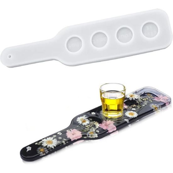 Résine époxy caboteur moules Silicone plateau vin verre support moule à