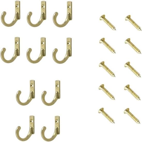 Lot De 10 Crochets Griffe Batterie - Métal, Remplacement Grosse Caisse, Percussion Noir