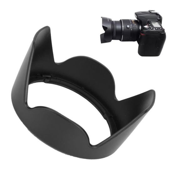 Pare-soleil 72mm Vhbw - Compatible Canon EW-78D - Forme Tulipe, Plastique Noir - Protection Objectif Photo
