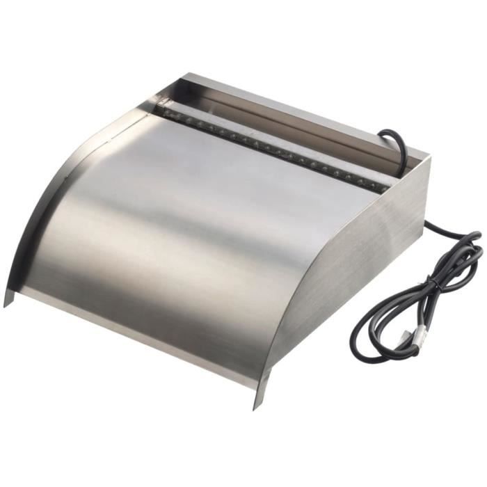 Lame d'eau Nevada 30 Inox avec éclairage LED 20