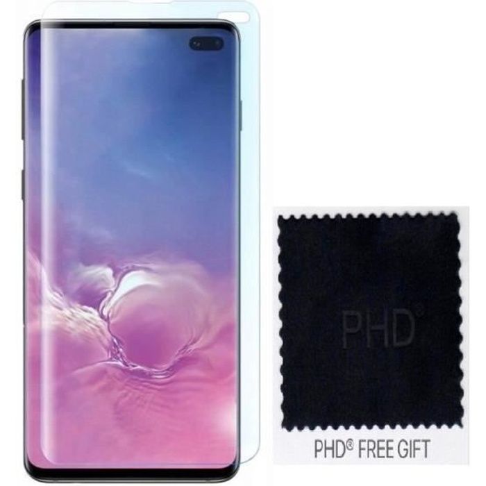 vitre protection ecran verre trempe Samsung Galaxy S10 Plus CHIFFON OFFERT ACS®