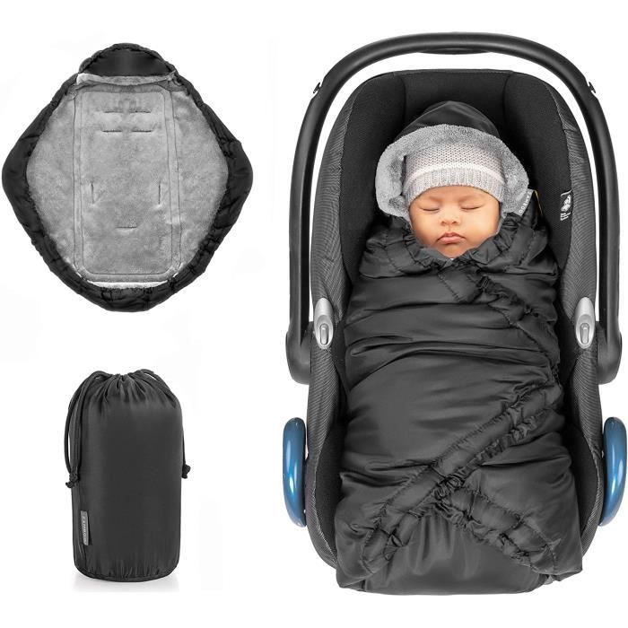 Zamboo - Couverture enveloppante pour siège auto par ex. Bébé Confort, Cybex, Kiddy) - Nid d’ange cosy rembourré et douillet pour co