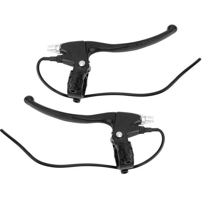 FIHERO Poignées De Guidon De Levier De Frein Arrière De Vélo Électrique 1 Paire (Noir)
