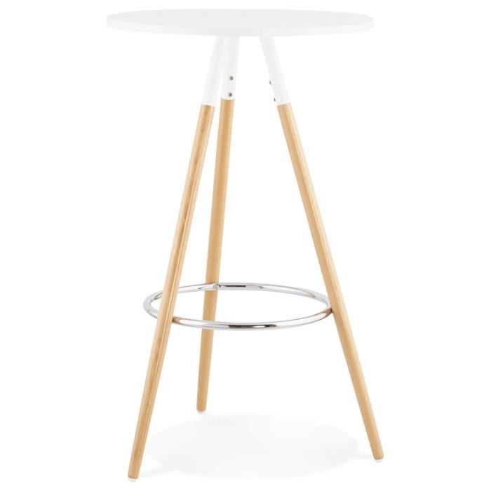 HO - Table mange debout Bois Blanc Ø 60cm H 101cm
