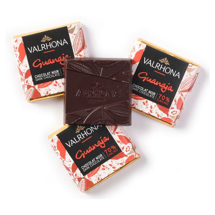 Hellocandy Guanaja Noir 70%, 1kg De Carrés De Chocolat Valrhona Format Pro