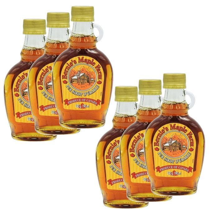 Lot 6x Pur sirop d'érable Canada - Bernie's Maple Farm - flacon 250g